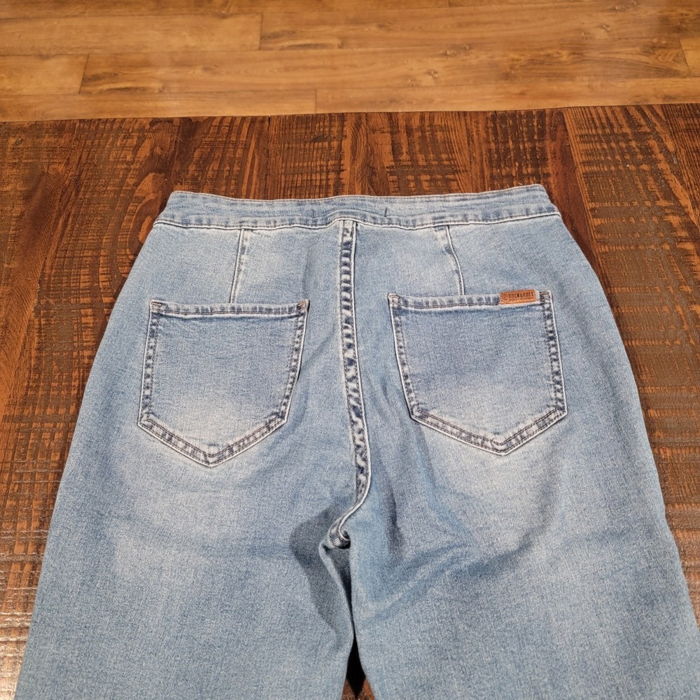 Rock & Roll Denim Bargain Button Bell Jeans Women's Size 29 X 30 Style WPB1658 - Picture 4 of 11